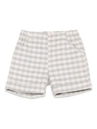 Shorts per neonato La Stupenderia beige con motivo a quadri 1TCBR21 Y21 LA STUPENDERIA KIDS 