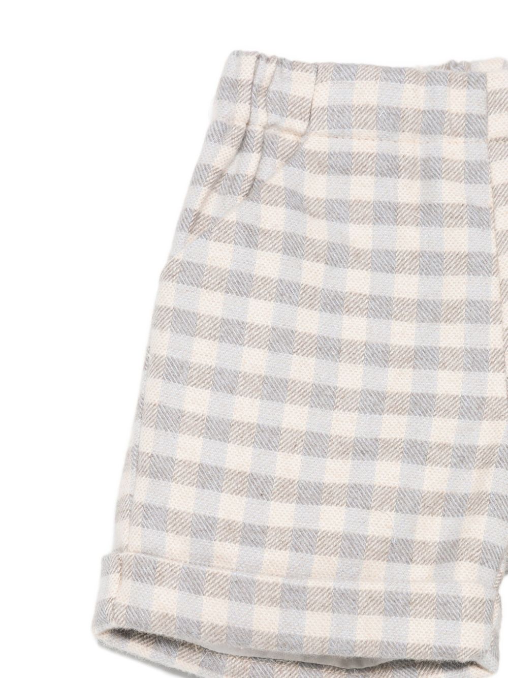 Shorts per neonato La Stupenderia beige con motivo a quadri 1TCBR21 Y21 LA STUPENDERIA KIDS 