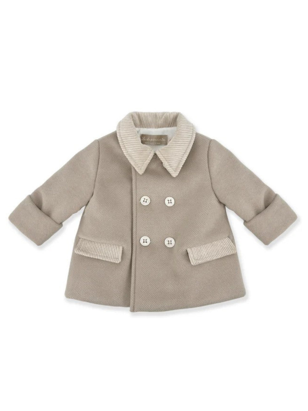 Cappotto a doppiopetto per neonata La Stupenderia beige con colletto classico 1TCGB13 H19 LA STUPENDERIA KIDS 