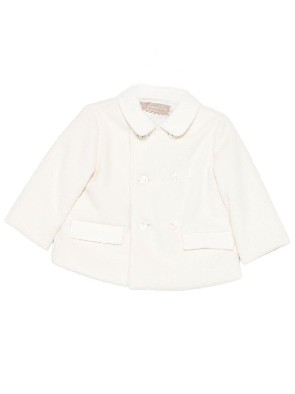Cappotto a doppiopetto per neonata La Stupenderia bianco con colletto classico 1TCGB13 H32 LA STUPENDERIA KIDS 