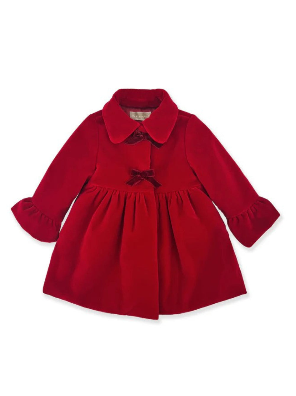 Cappotto per neonata La Stupenderia rosso con colletto alla Peter Pan 1TCGB24 V85 LA STUPENDERIA KIDS 