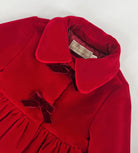 Cappotto per neonata La Stupenderia rosso con colletto alla Peter Pan 1TCGB24 V85 LA STUPENDERIA KIDS 
