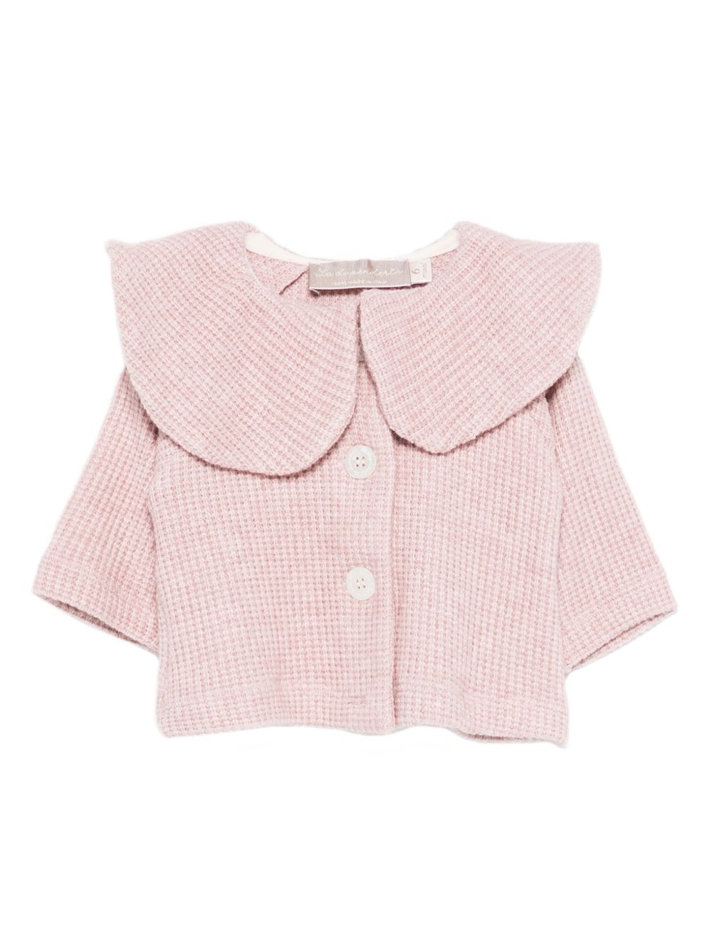 Cardigan per neonata La Stupenderia rosa con colletto arricciato 1TCGC22 M06 LA STUPENDERIA KIDS 