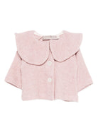 Cardigan per neonata La Stupenderia rosa con colletto arricciato 1TCGC22 M06 LA STUPENDERIA KIDS 