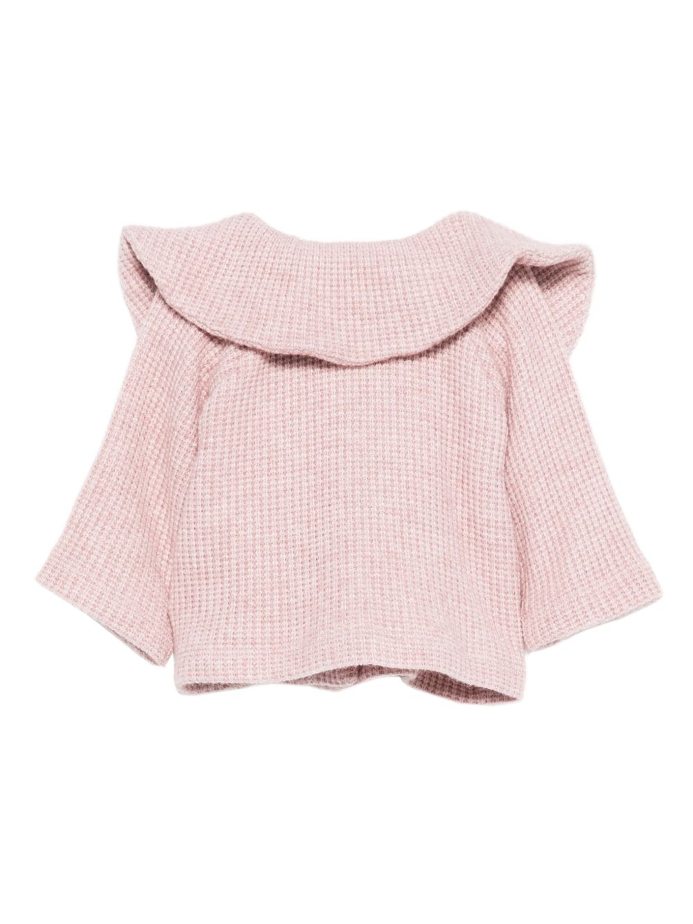 Cardigan per neonata La Stupenderia rosa con colletto arricciato 1TCGC22 M06 LA STUPENDERIA KIDS 