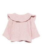 Cardigan per neonata La Stupenderia rosa con colletto arricciato 1TCGC22 M06 LA STUPENDERIA KIDS 