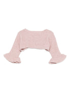 Cardigan per neonata La Stupenderia rosa con dettagli arricciati 1TCGC24 M06 LA STUPENDERIA KIDS 