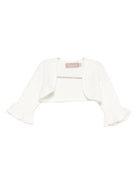 Cardigan per neonata La Stupenderia bianco con dettagli arricciati 1TCGC24 M16 LA STUPENDERIA KIDS 