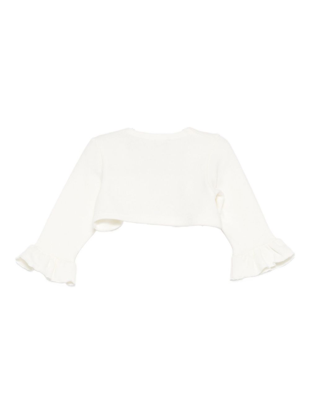 Cardigan per neonata La Stupenderia bianco con dettagli arricciati 1TCGC24 M16 LA STUPENDERIA KIDS 