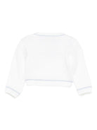 Cardigan per neonata La Stupenderia bianco con finiture a contrasto 1WBSC01 800-804 LA STUPENDERIA KIDS 
