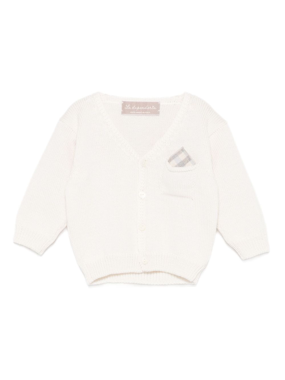 Cardigan per neonato La Stupenderia bianco con scollo a V 1WCCR21 801 LA STUPENDERIA KIDS 