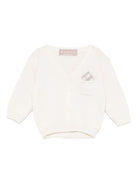 Cardigan per neonato La Stupenderia bianco con scollo a V 1WCCR21 801 LA STUPENDERIA KIDS 