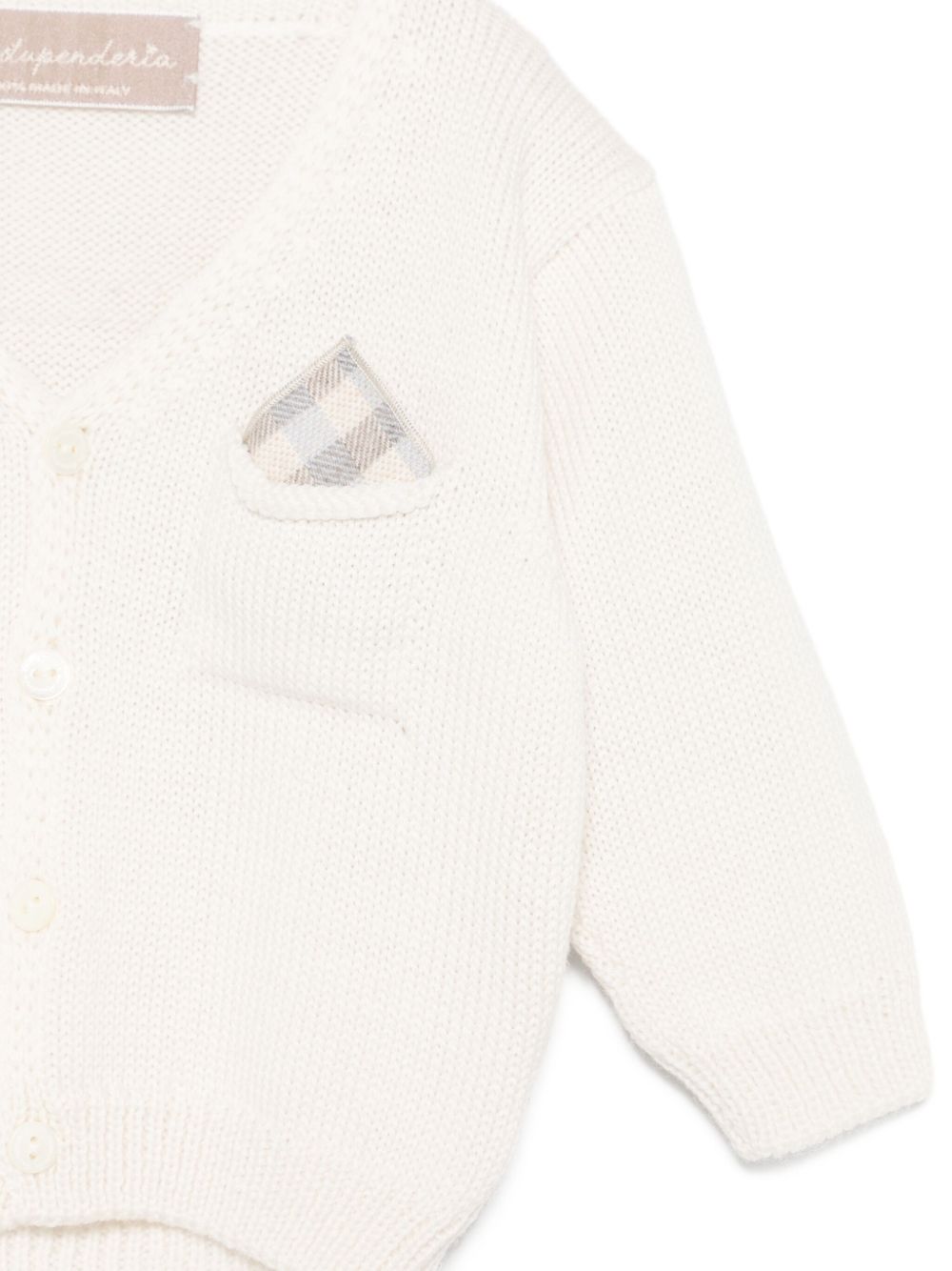 Cardigan per neonato La Stupenderia bianco con scollo a V 1WCCR21 801 LA STUPENDERIA KIDS 