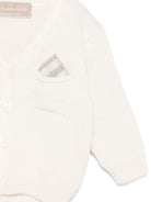 Cardigan per neonato La Stupenderia bianco con scollo a V 1WCCR21 801 LA STUPENDERIA KIDS 