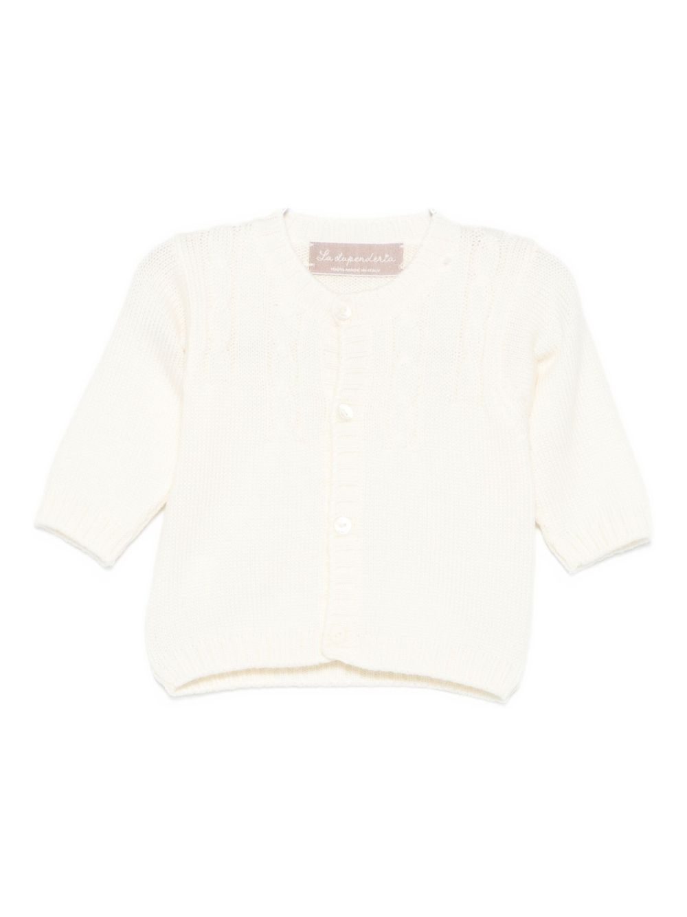 Cardigan per neonato La Stupenderia bianco con trama a coste 1WCCR23 802 LA STUPENDERIA KIDS 