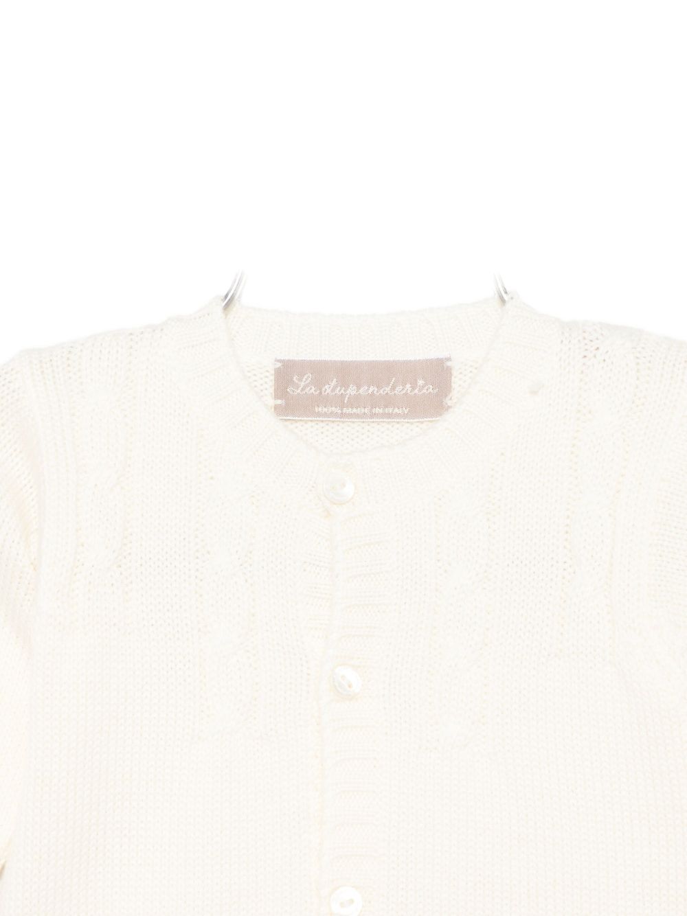 Cardigan per neonato La Stupenderia bianco con trama a coste 1WCCR23 802 LA STUPENDERIA KIDS 