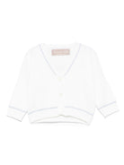Cardigan per neonata La Stupenderia bianco con bottoni in maglia 1WCCR61. 800-804 LA STUPENDERIA KIDS 