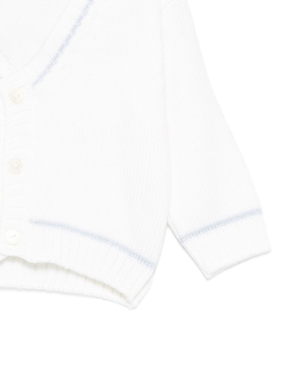 Cardigan per neonata La Stupenderia bianco con bottoni in maglia 1WCCR61. 800-804 LA STUPENDERIA KIDS 