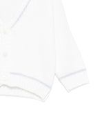 Cardigan per neonata La Stupenderia bianco con bottoni in maglia 1WCCR61. 800-804 LA STUPENDERIA KIDS 