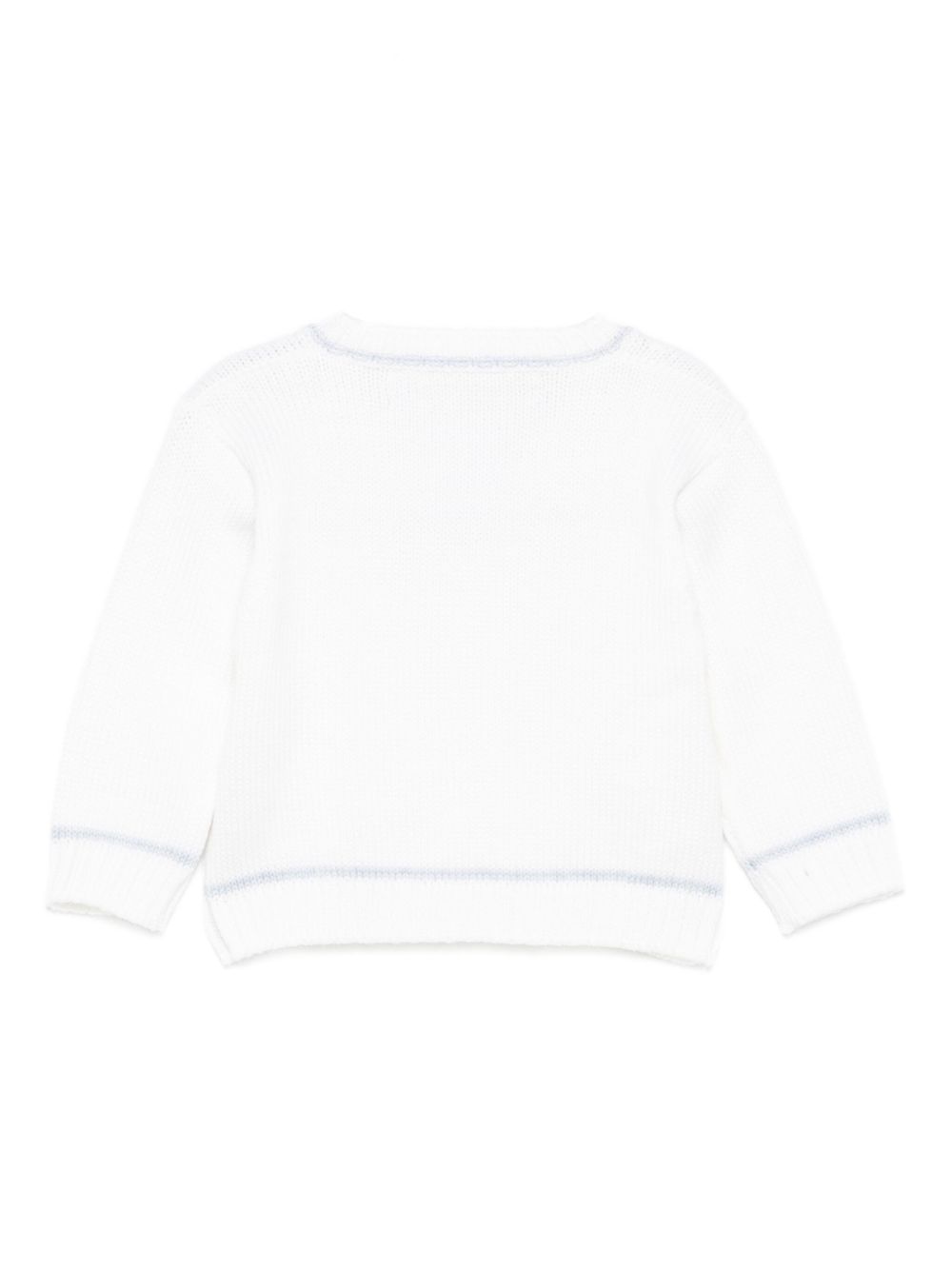 Cardigan per neonata La Stupenderia bianco con bottoni in maglia 1WCCR61. 800-804 LA STUPENDERIA KIDS 