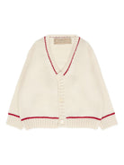 Cardigan per neonato La Stupenderia bianco con scollo a V 1WCCR61 826 LA STUPENDERIA KIDS 