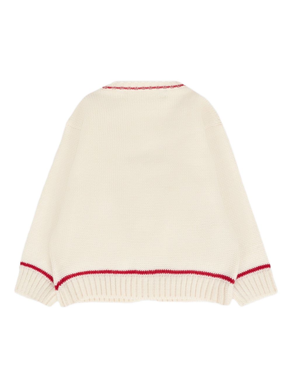 Cardigan per neonato La Stupenderia bianco con scollo a V 1WCCR61 826 LA STUPENDERIA KIDS 