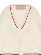 Cardigan per neonato La Stupenderia bianco con scollo a V 1WCCR61 826 LA STUPENDERIA KIDS 