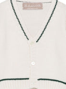 Cardigan per neonato La Stupenderia bianco con scollo a V 1WCCR61 827 LA STUPENDERIA KIDS 