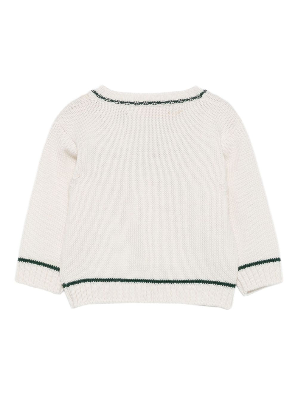 Cardigan per neonato La Stupenderia bianco con scollo a V 1WCCR61 827 LA STUPENDERIA KIDS 