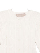Cardigan per neonata La Stupenderia bianco con maglia a trecce 1WCCRR25 801 LA STUPENDERIA KIDS 