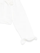 Cardigan per neonata La Stupenderia bianco con maniche arricciate 1WCSC62 800 LA STUPENDERIA KIDS 