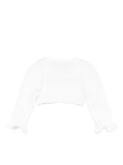 Cardigan per neonata La Stupenderia bianco con maniche arricciate 1WCSC62 800 LA STUPENDERIA KIDS 