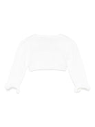 Cardigan per neonata La Stupenderia bianco con maniche a balze 1WCSP62 800 LA STUPENDERIA KIDS 