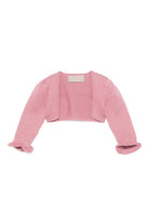 Cardigan per neonata La Stupenderia rosa con polsini arricciati 1WCSP62 813 LA STUPENDERIA KIDS 