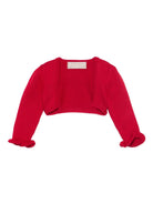 Cardigan per neonata La Stupenderia rosso con volant 1WCSP62 826 LA STUPENDERIA KIDS 