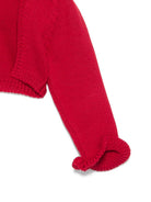 Cardigan per neonata La Stupenderia rosso con volant 1WCSP62 826 LA STUPENDERIA KIDS 