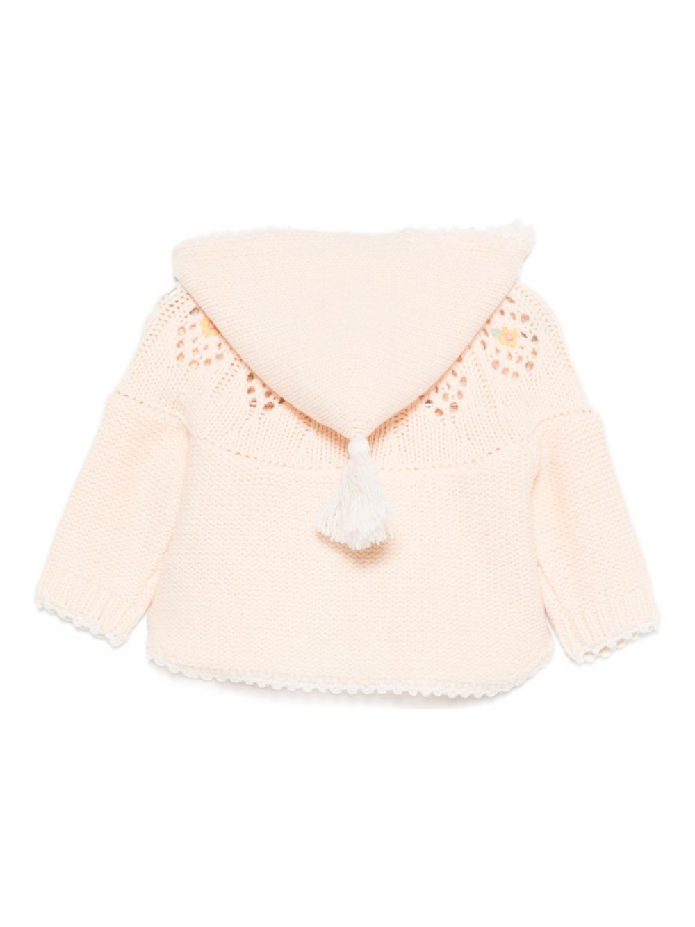 Cardigan per neonata Louise Misha rosa con ricamo floreale FRC-W25-C0074 BLUSH LOUISE MISHA KIDS 