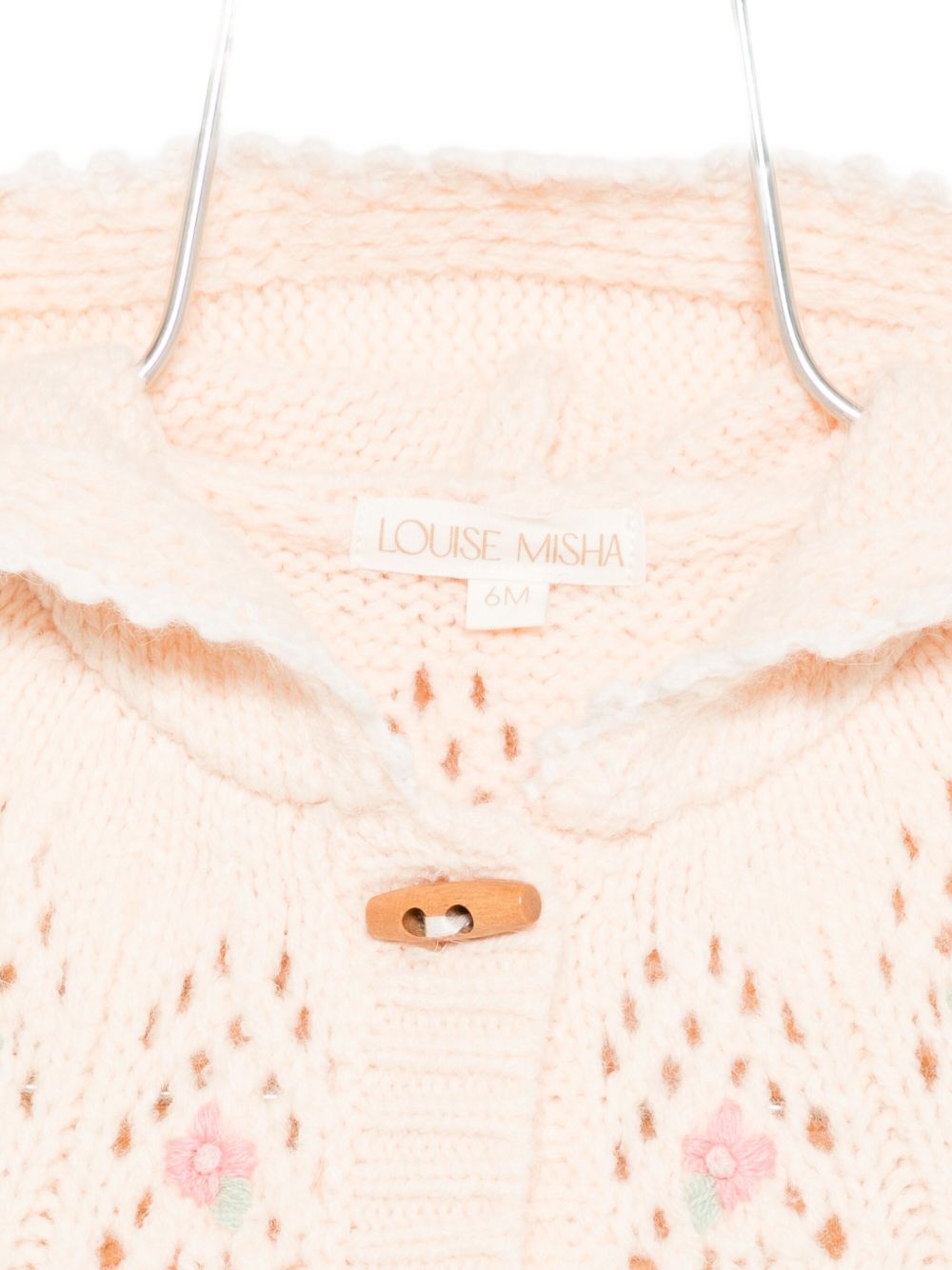 Cardigan per neonata Louise Misha rosa con ricamo floreale FRC-W25-C0074 BLUSH LOUISE MISHA KIDS 