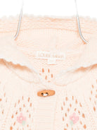 Cardigan per neonata Louise Misha rosa con ricamo floreale FRC-W25-C0074 BLUSH LOUISE MISHA KIDS 