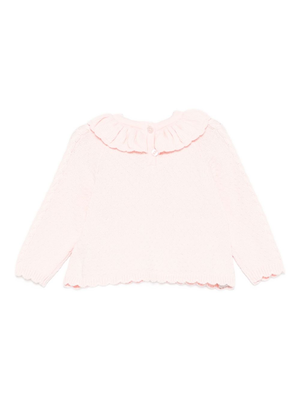 Maglione per neonata Louise Misha rosa con colletto arricciato FRC-W25-J0004 BLUSH LOUISE MISHA KIDS 