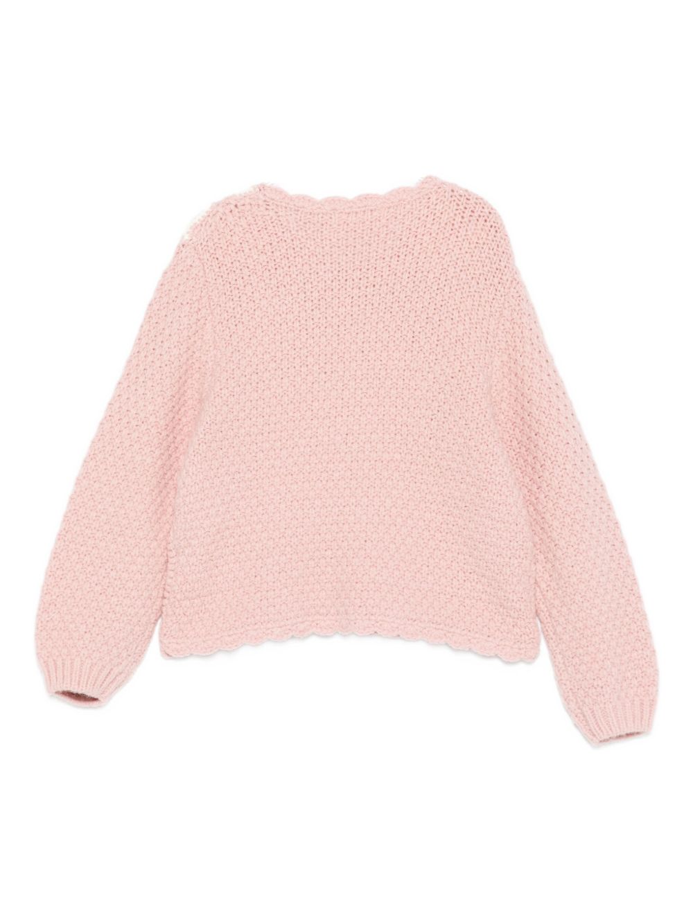 Maglione per bambina Louise Misha rosa con pannelli all'uncinetto GRC-W25-J0072 BLUSH LOUISE MISHA KIDS 