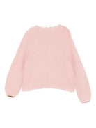 Maglione per bambina Louise Misha rosa con pannelli all'uncinetto GRC-W25-J0072 BLUSH LOUISE MISHA KIDS 