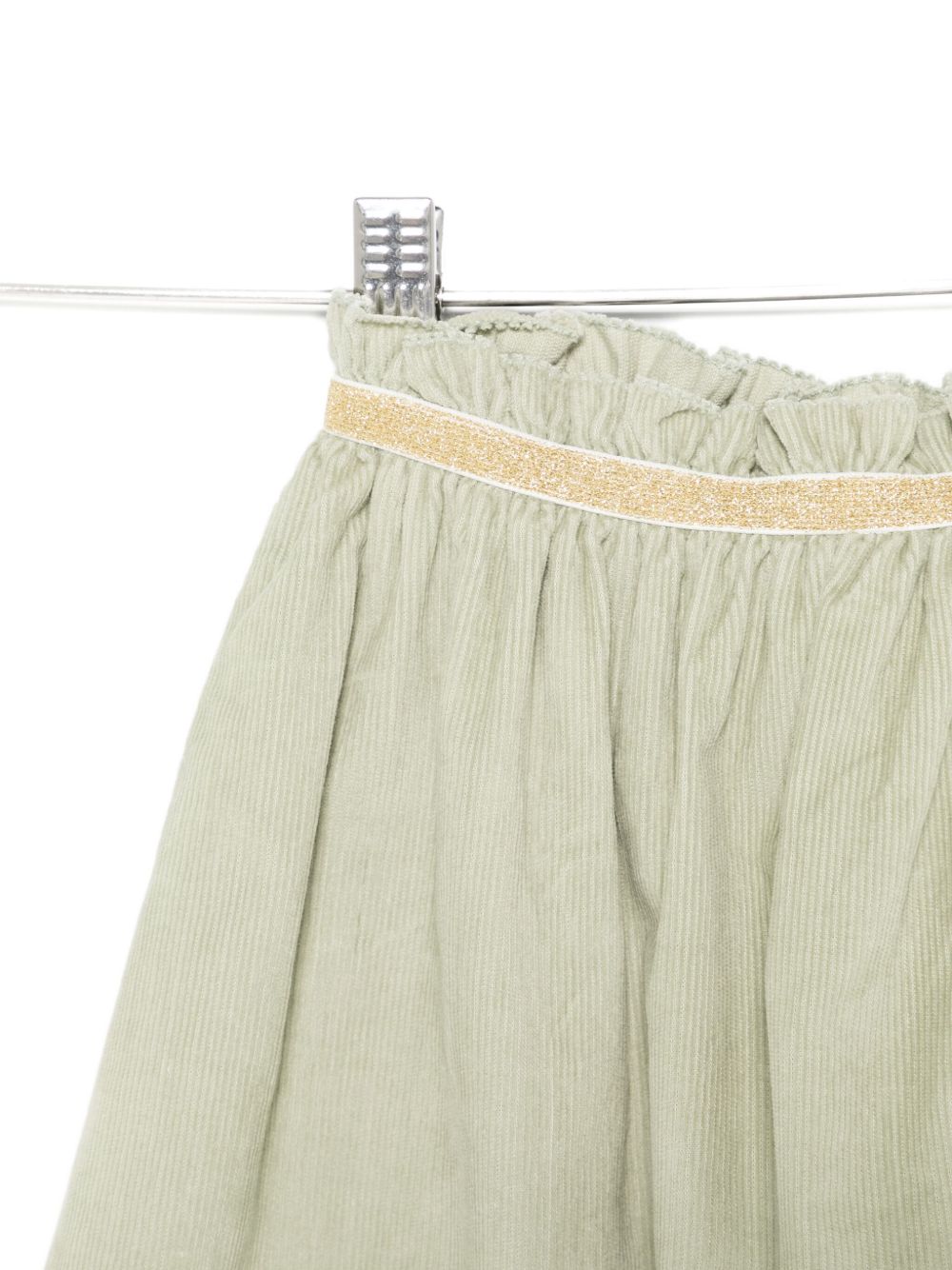 Gonna per bambina Louise Misha verde con dettagli arricciati GRI-W25-S0196 ALMOND LOUISE MISHA KIDS 