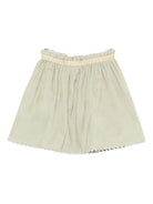 Gonna per bambina Louise Misha verde con dettagli arricciati GRI-W25-S0196 ALMOND LOUISE MISHA KIDS 