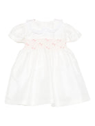 Vestito per neonata Mariella Ferrari bianco con colletto con bordo in pizzo ABA1MC 068 MARIELLA FERRARI KIDS 