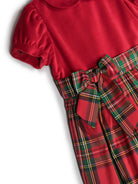 Abito per neonata Mariella Ferrari rosso con motivo tartan ABI9MC 040028 MARIELLA FERRARI KIDS 