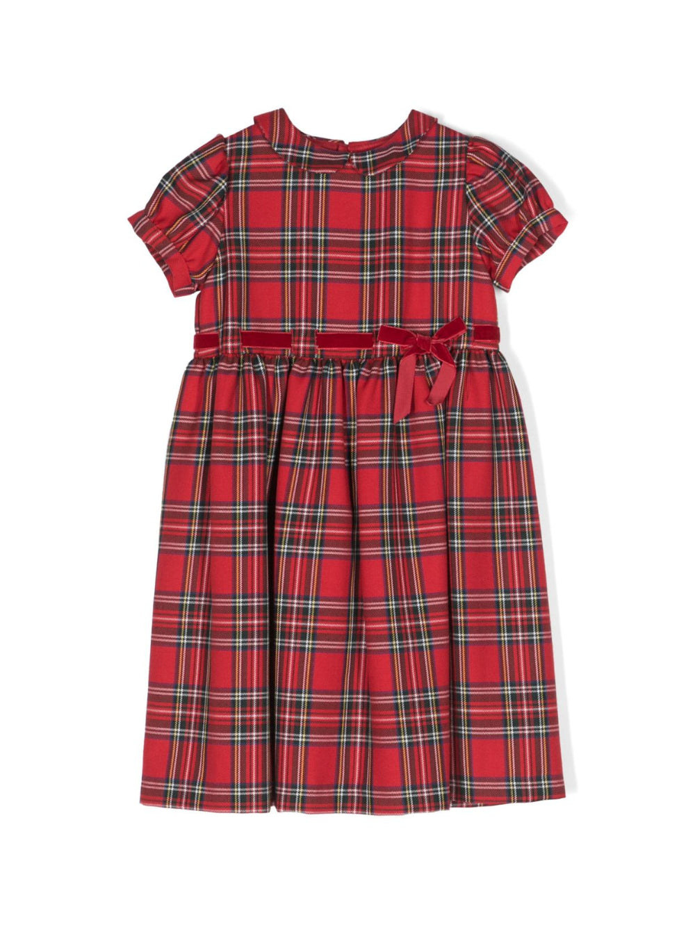 Abito per neonata Mariella Ferrari rosso con motivo tartan ABK24BISMC 026 MARIELLA FERRARI KIDS 