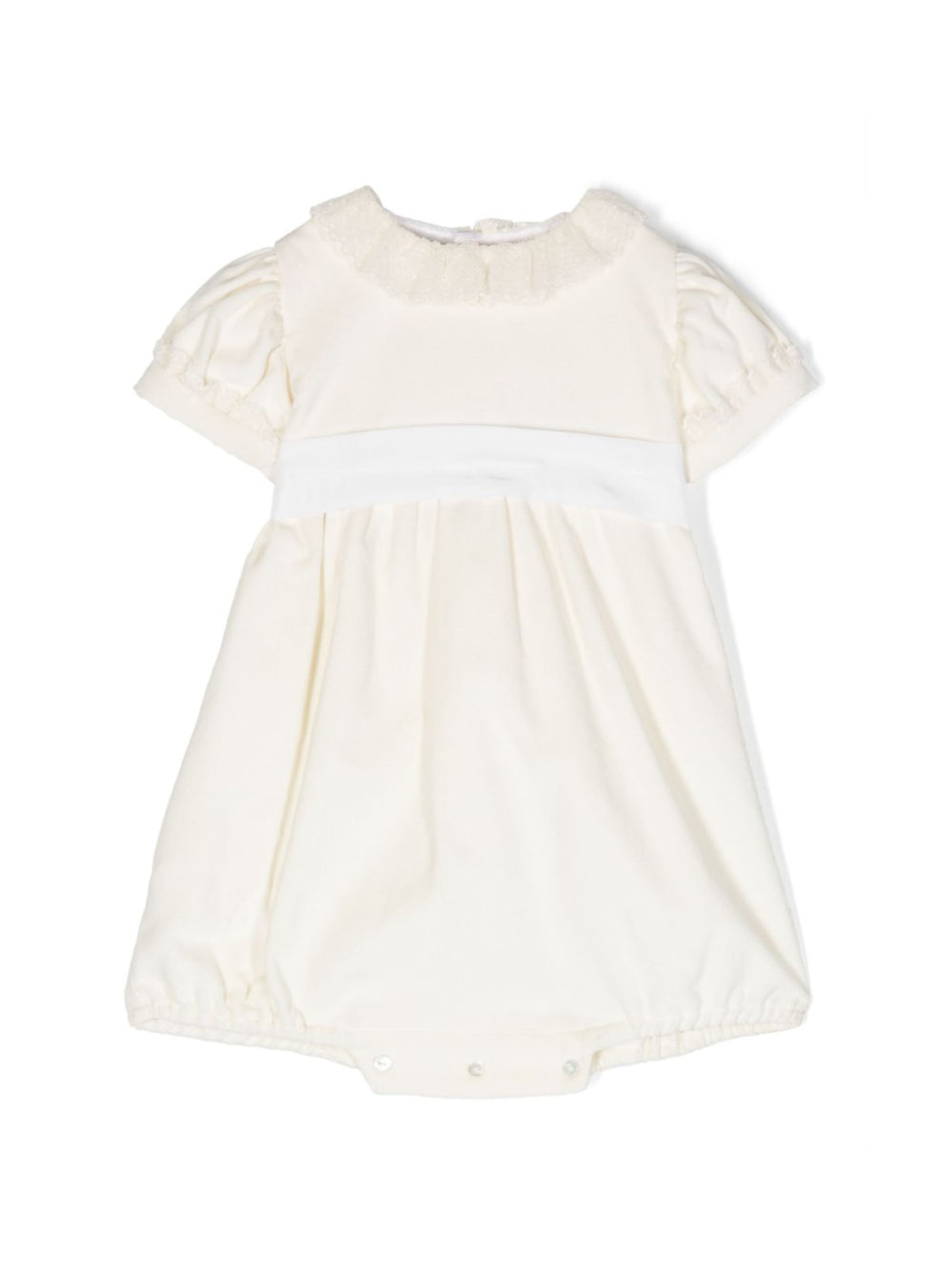 Abito per neonata Mariella Ferrari bianco svasato con cintura ABM11MC 037 MARIELLA FERRARI KIDS 