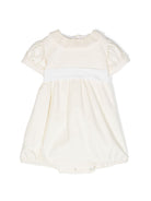Abito per neonata Mariella Ferrari bianco svasato con cintura ABM11MC 037 MARIELLA FERRARI KIDS 