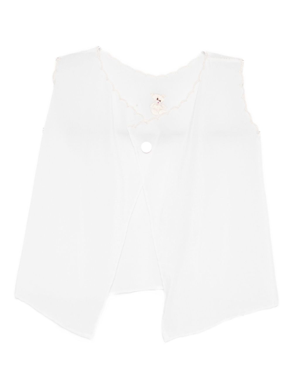 T-shirt per neonata Mariella Ferrari bianca con ricamo orsetto CO19 BURRO MARIELLA FERRARI KIDS 